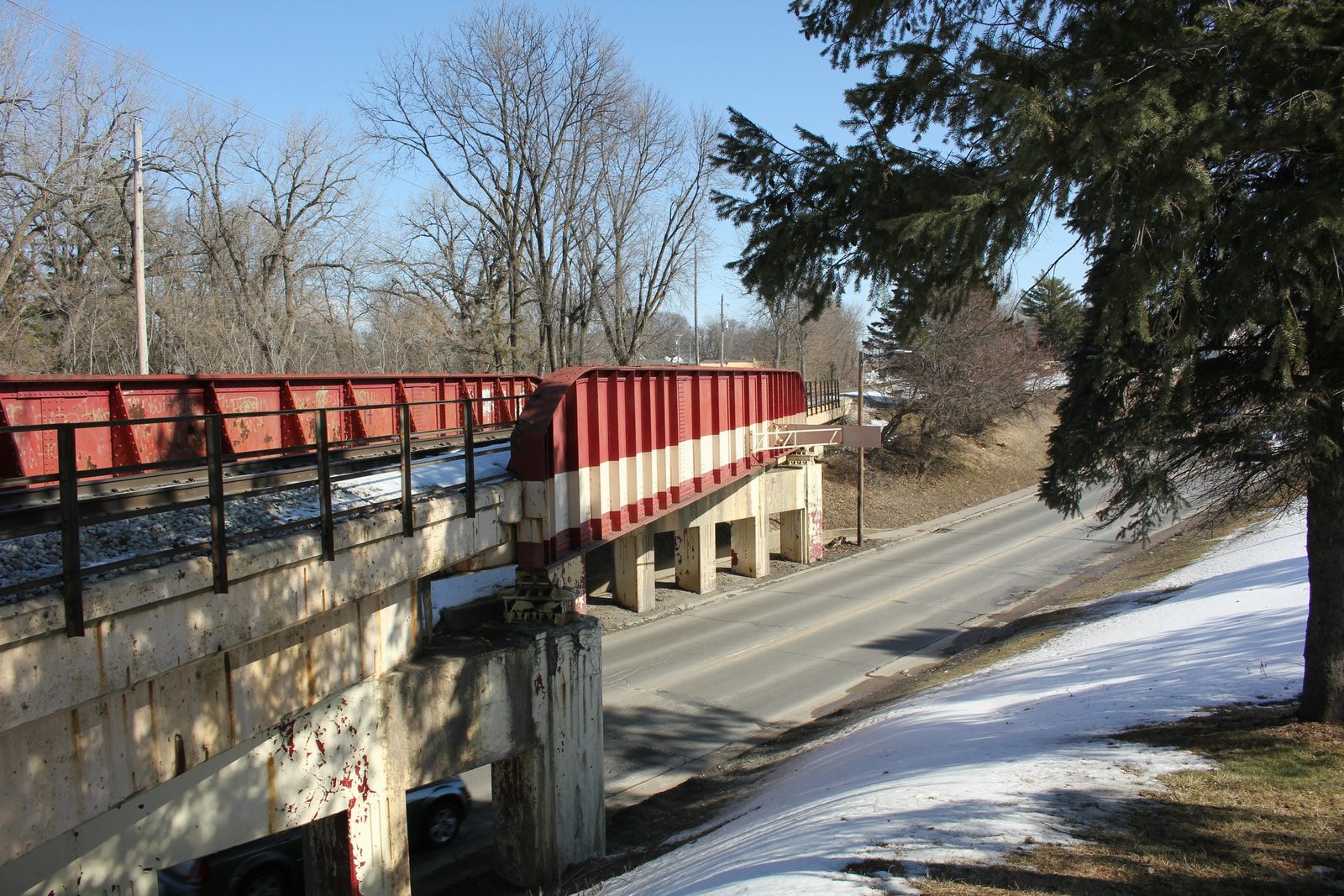 Looking east